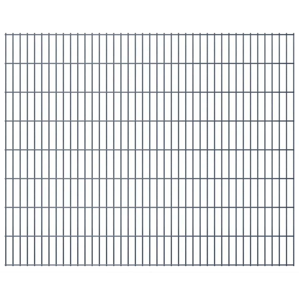 2D Garden Fence Panels 2.008x1.63 m  6 m (Total Length) Grey