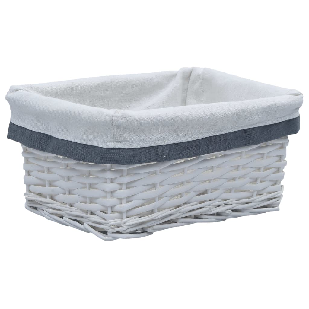 3 Piece Stackable Basket Set White Willow