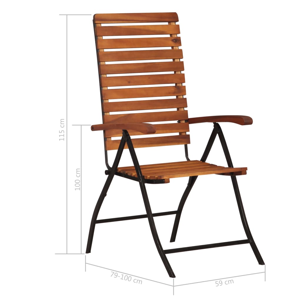 7 Piece Garden Set Solid Acacia Wood