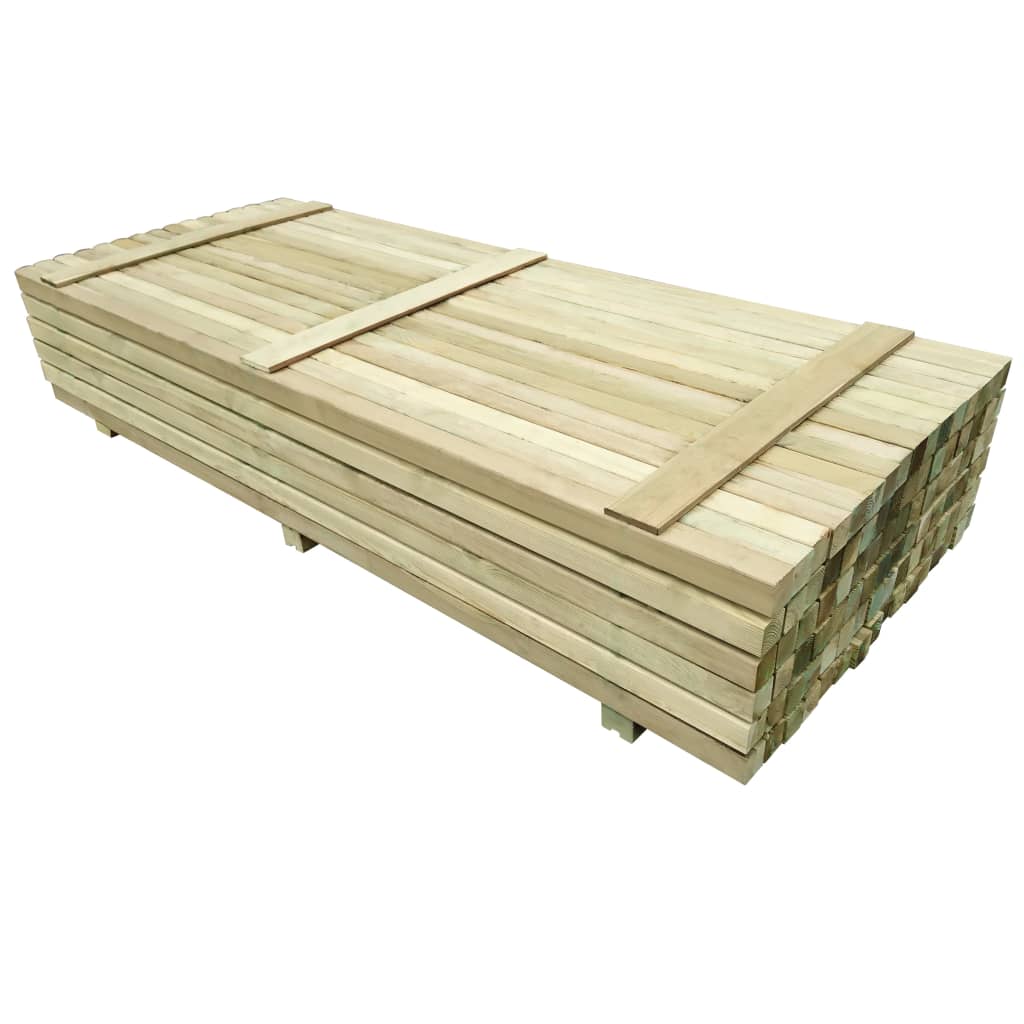 96 pcs Fence Posts Impregnated Pinewood 6x6x240 cm