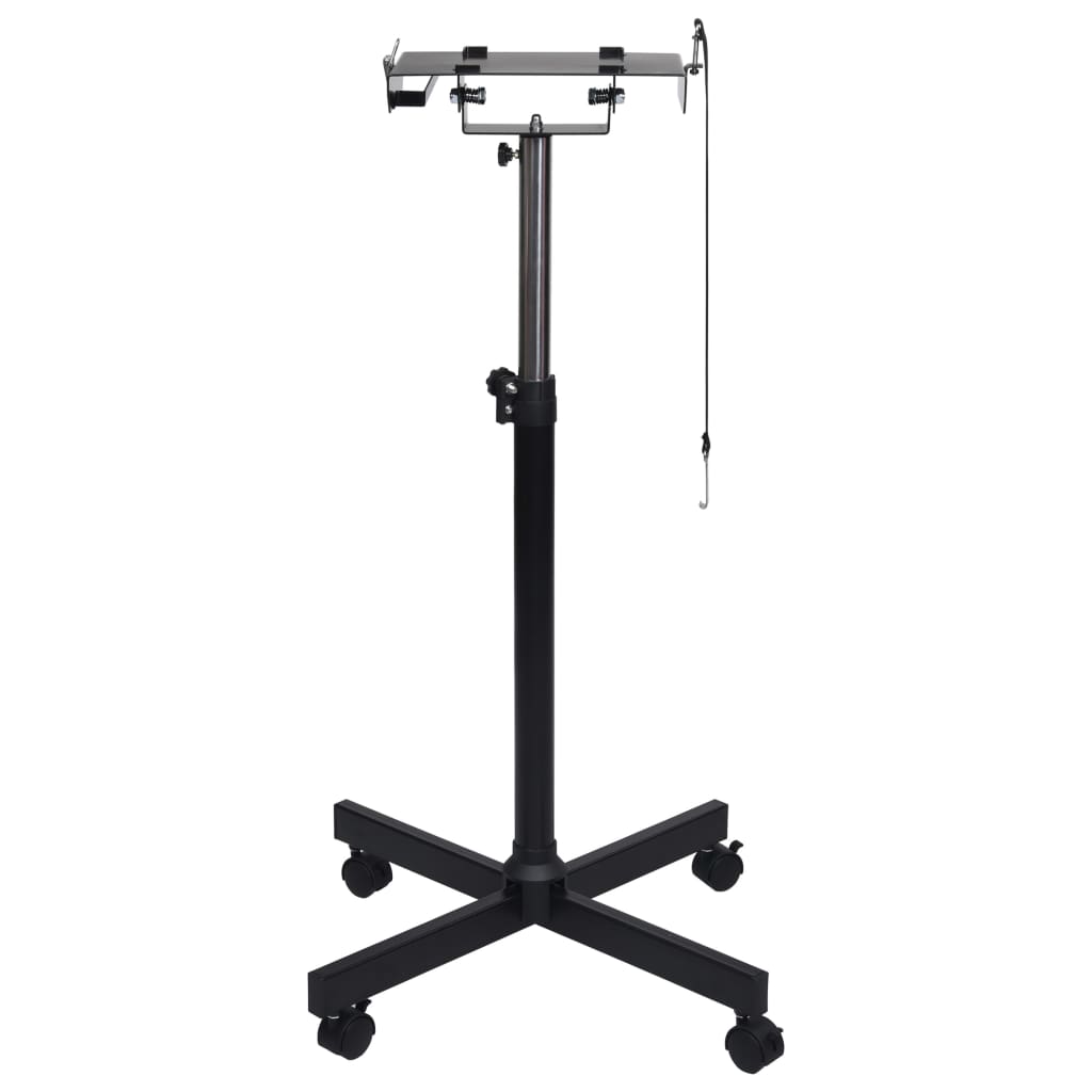 Adjustable Double Motor Pet Hair Dryer Stand Black