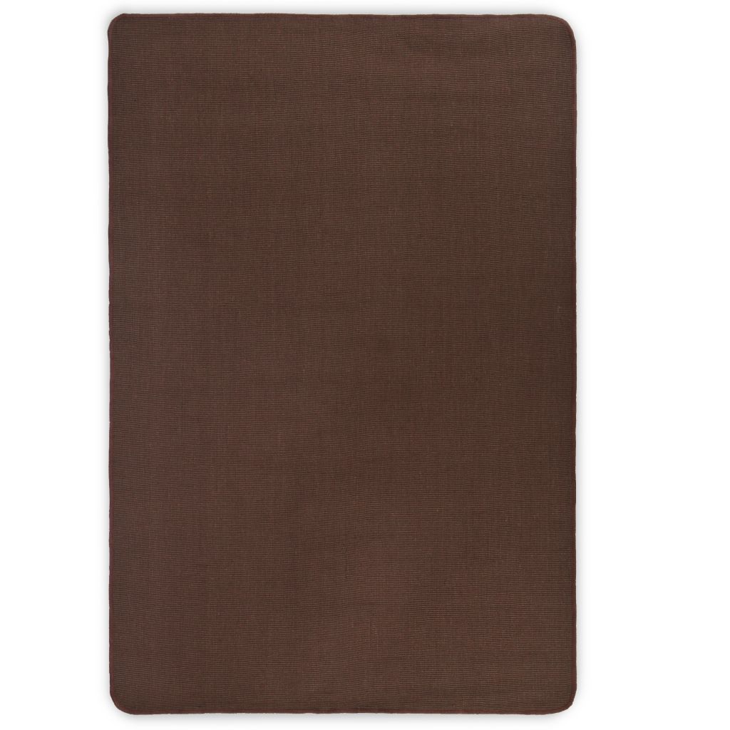 Area Rug Jute with Latex Backing 140x200 cm Dark Brown