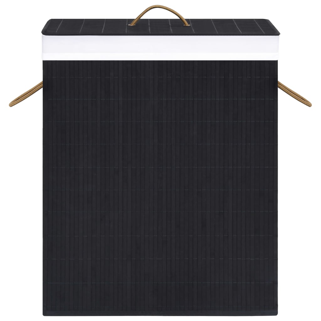 Bamboo Laundry Basket Black 83 L