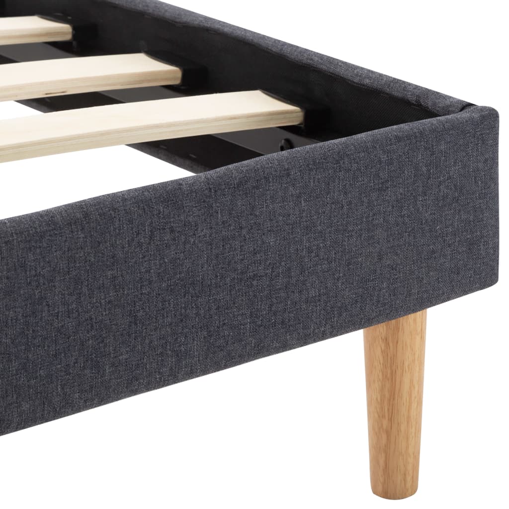 Bed Frame Grey Fabric 120 x 200 cm