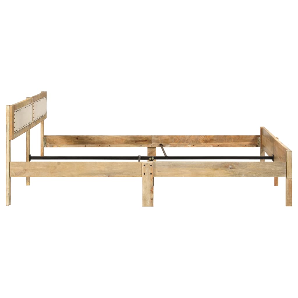 Bed Frame Solid Mango Wood 140 cm