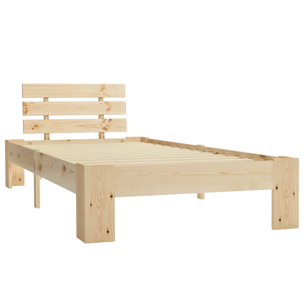 Bed Frame Solid Pine Wood 100x200 cm
