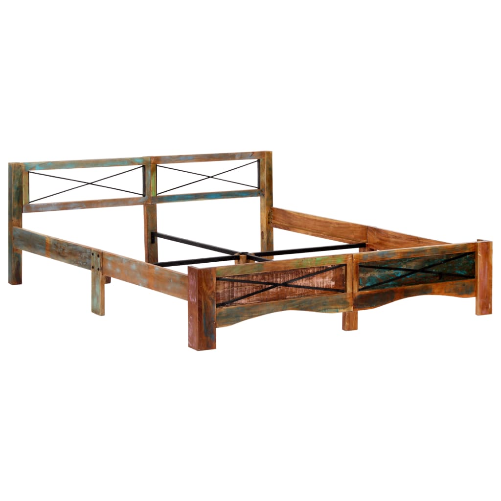 Bed Frame Solid Reclaimed Wood 180x200 cm 6FT Super King
