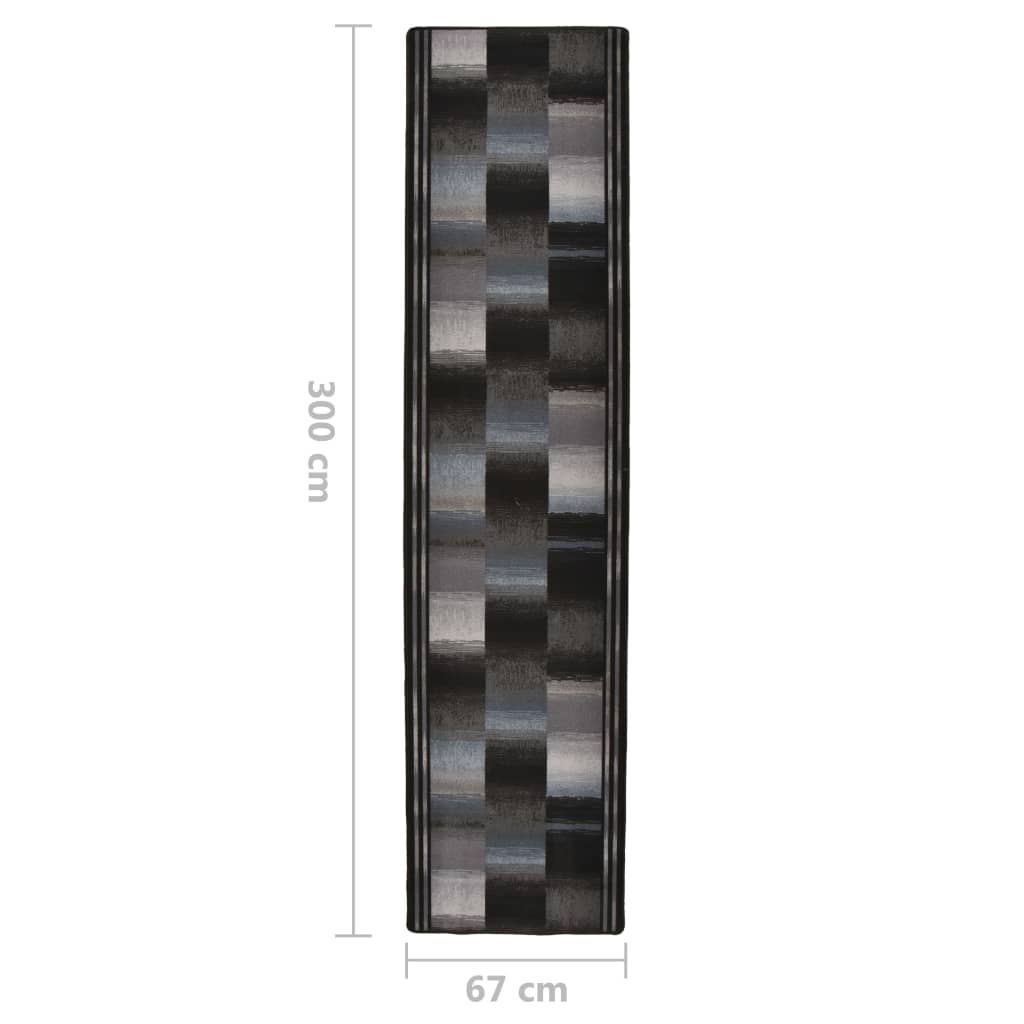 Carpet Runner Gel Backing Black 67x300 cm