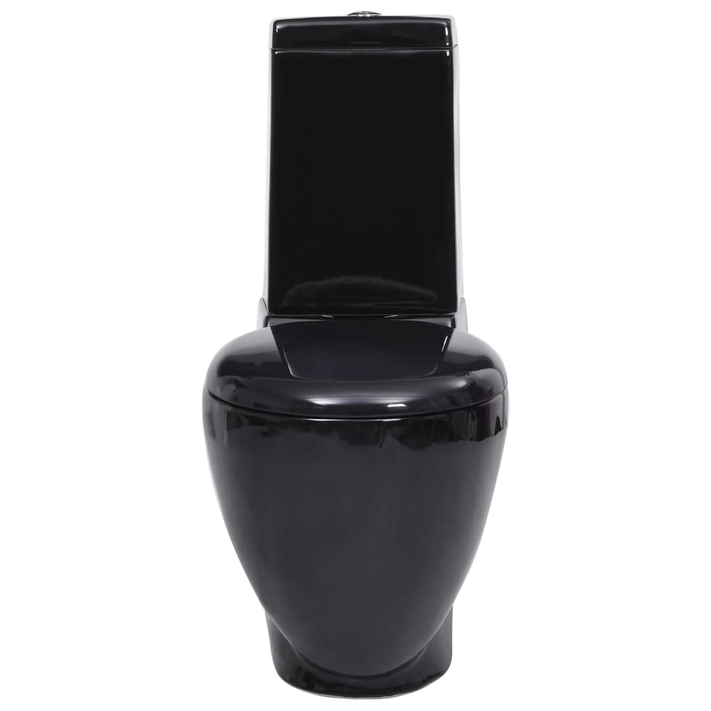 Ceramic Toilet Back Water Flow Black