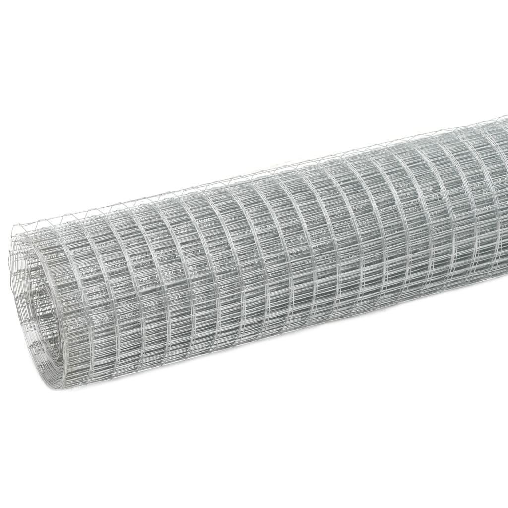 Chicken Wire Fence Galvanised Steel 10x1.5 m Silver