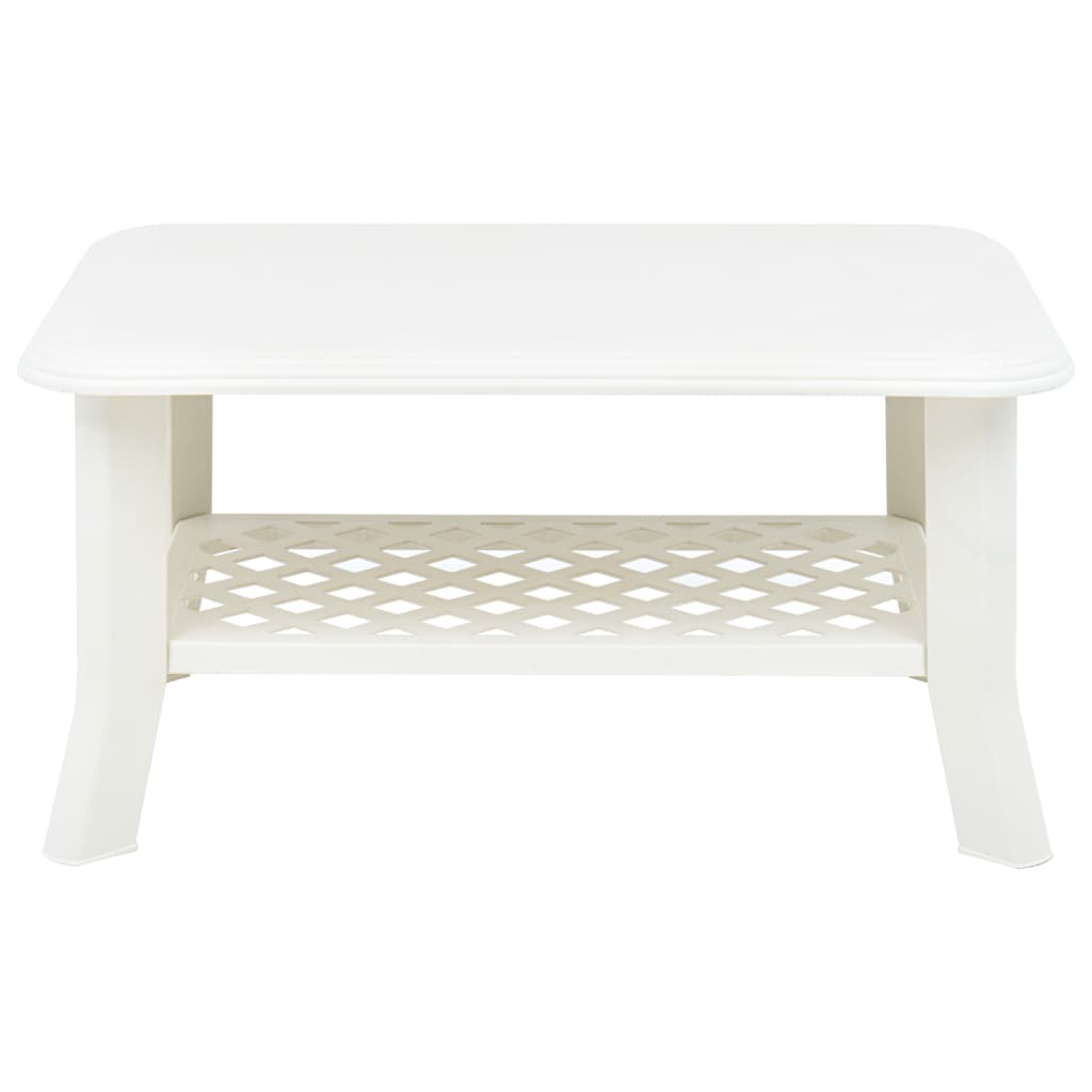 Coffee Table White 90x60x46 cm Plastic