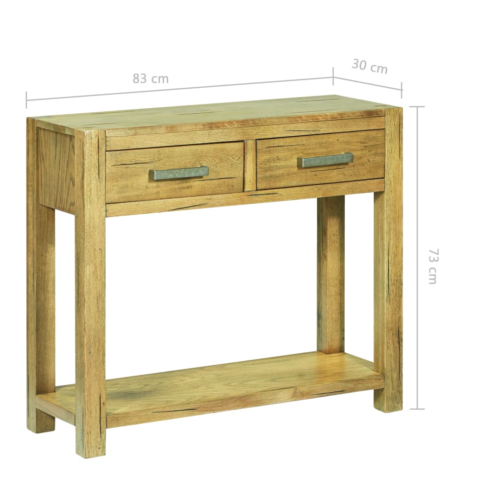 Console Table 83x30x73 cm Rustic Oak Wood