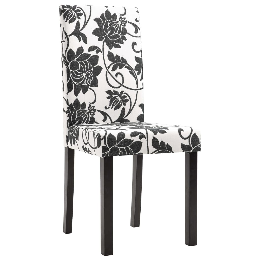 Dining Chairs 4 pcs Black Fabric