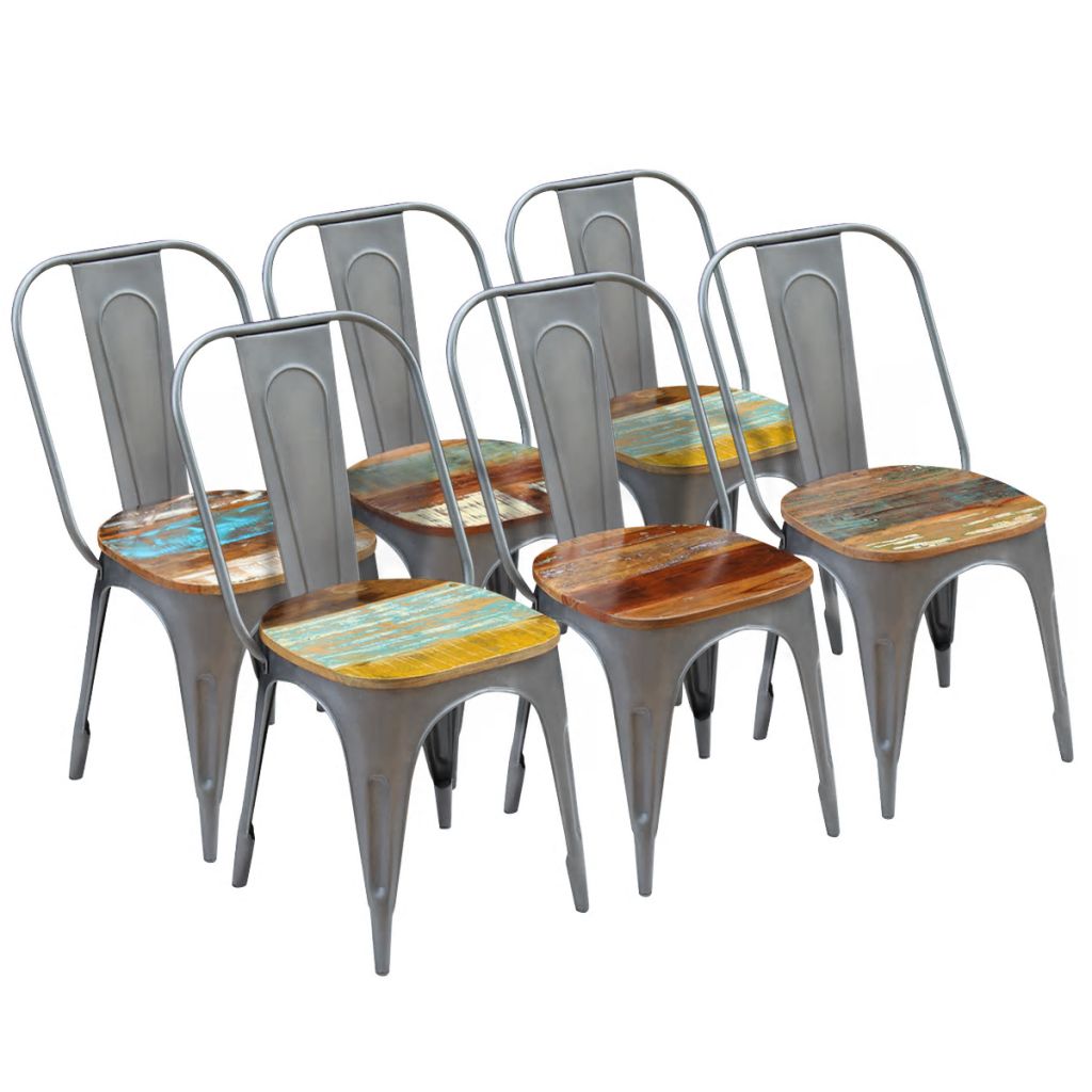 Dining Chairs 6 pcs Solid Reclaimed Wood
