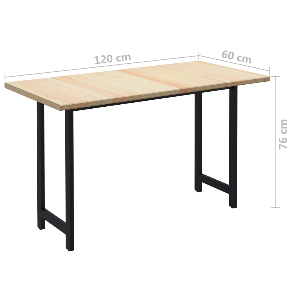 Dining Table 120x60x76 cm Pinewood