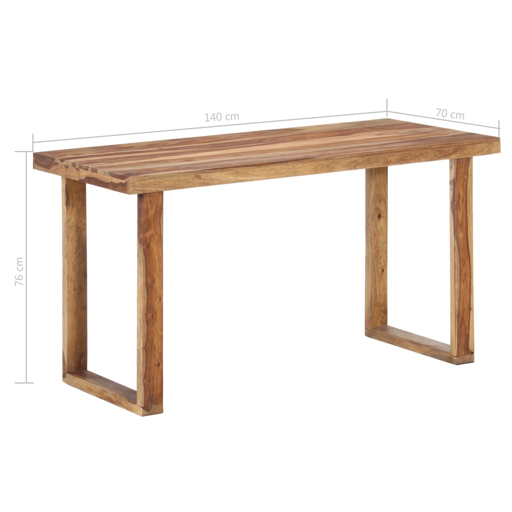 Dining Table 140x70x76 cm Solid Sheesham Wood