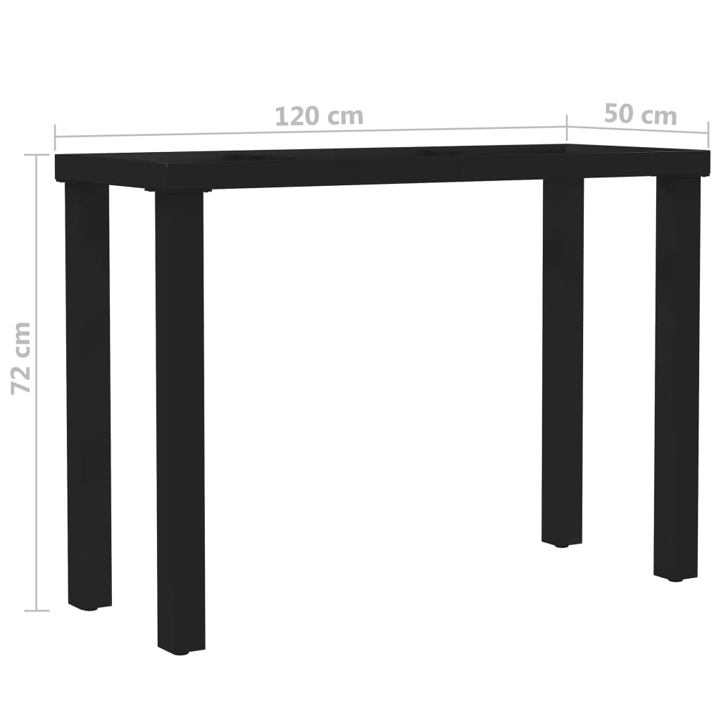 Dining Table Leg I Frame 120x50x72 cm