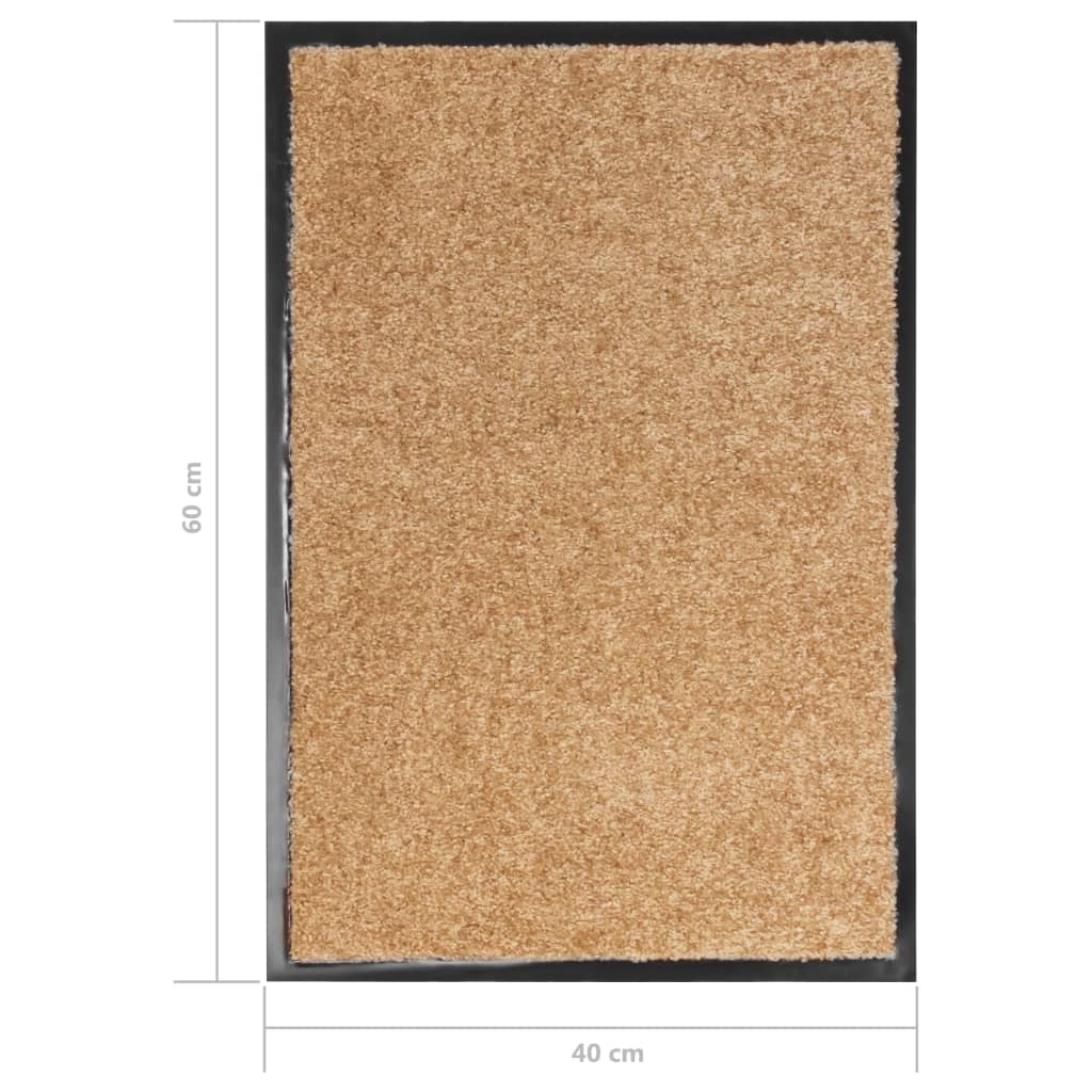 Doormat Washable Cream 40x60 cm
