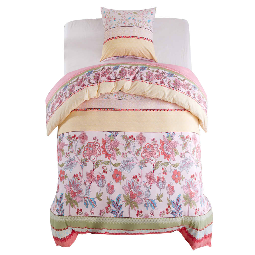 Duvet Cover Set Fl Striped Pink, Circo Happy Flower Twin Bedding