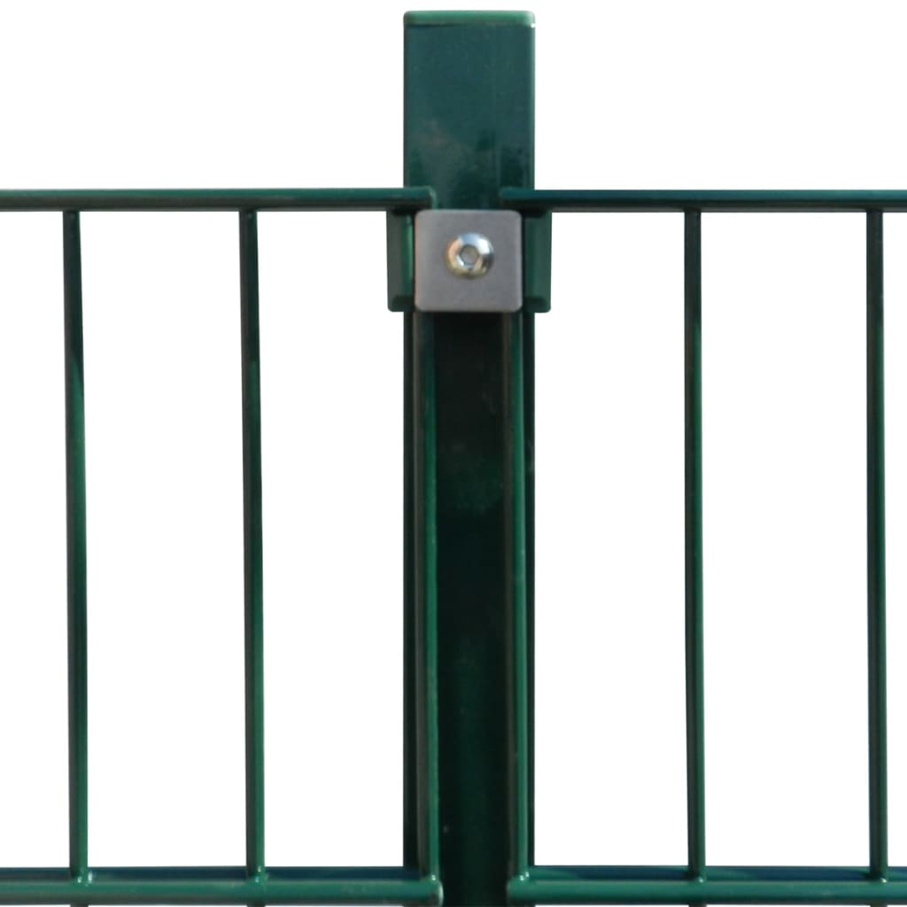 Fence Panel with Posts 6x2 m Green