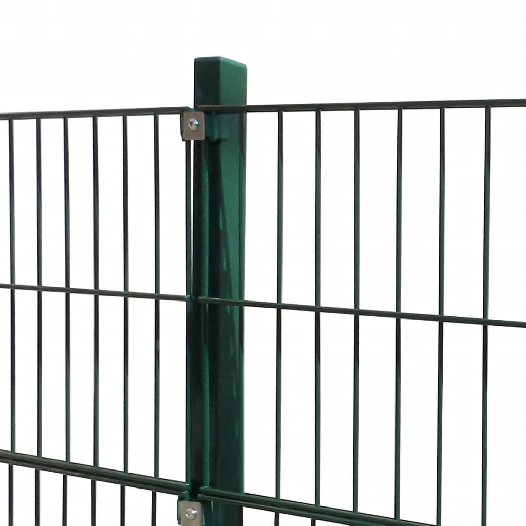 Fence Panel with Posts 6x2 m Green