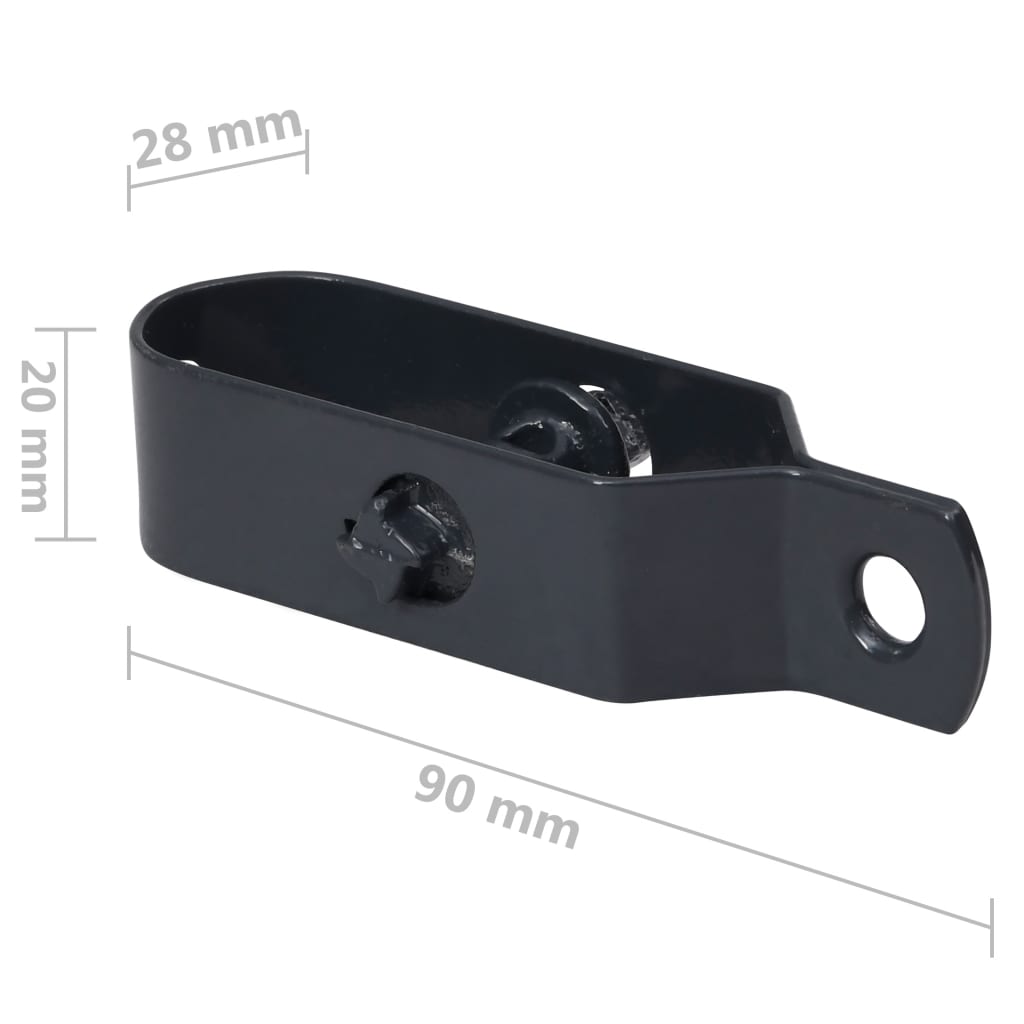 Fence Wire Tensioners 100 pcs 90 mm Steel Anthracite