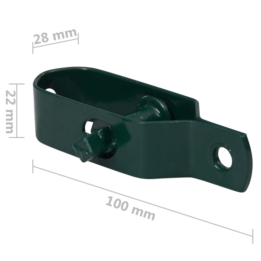 Fence Wire Tensioners 50 pcs 100 mm Steel Green