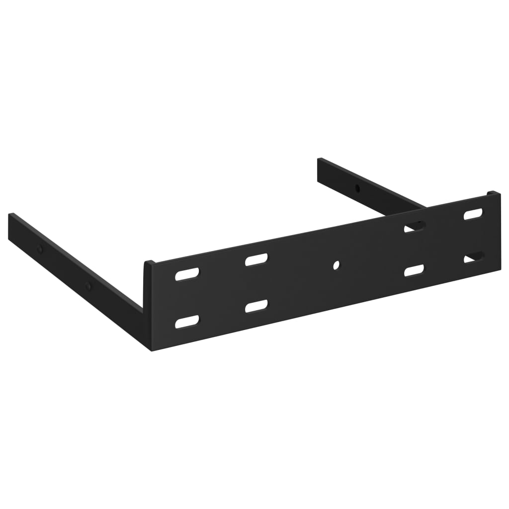 Floating Corner Shelf Black 35x35x3.8 cm MDF