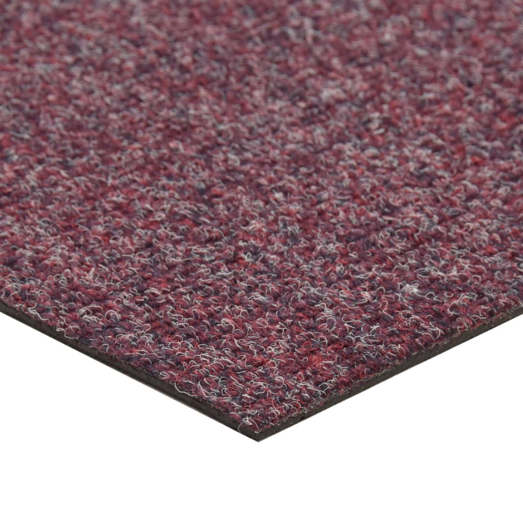 Floor Carpet Tiles 20 Pcs 5 M² Dark Red, Outdoor Carpet Tiles Uk