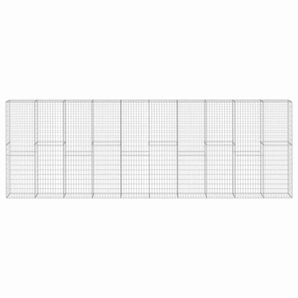 Gabion Wall With Covers Galvanised Steel 600x30x200 Cm 9 Gabion Wall with Covers Galvanised Steel 600x30x200 cm