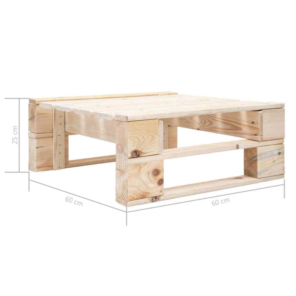 Garden Pallet Ottoman Wood