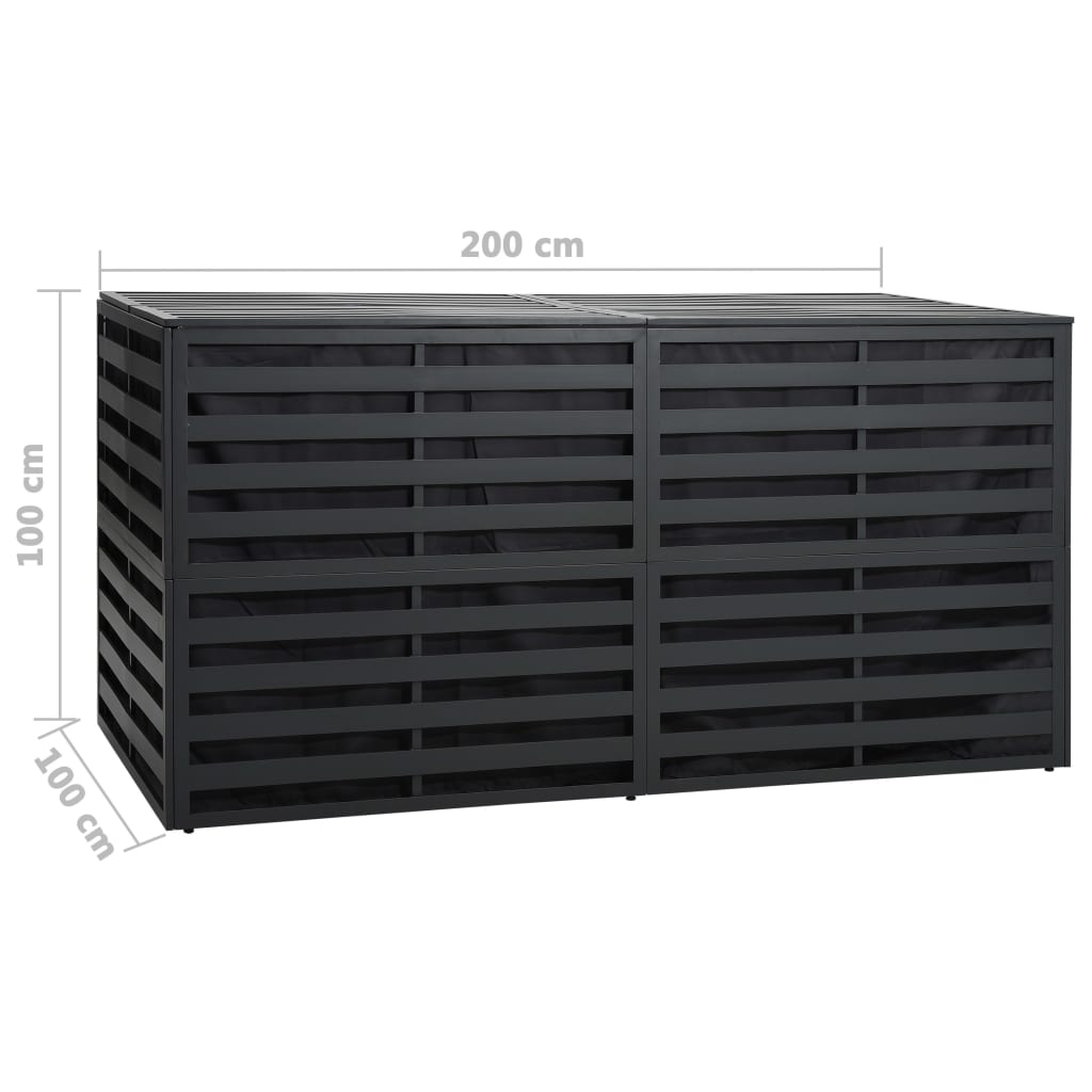 Garden Storage Box Aluminium 200x100x100 cm Anthracite
