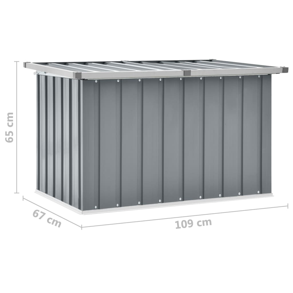 Garden Storage Box Grey 109x67x65 cm