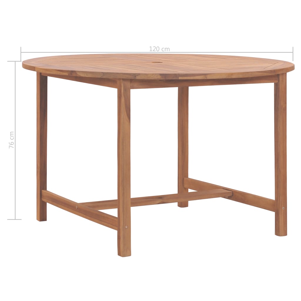 Garden Table 120x76 cm Solid Teak Wood