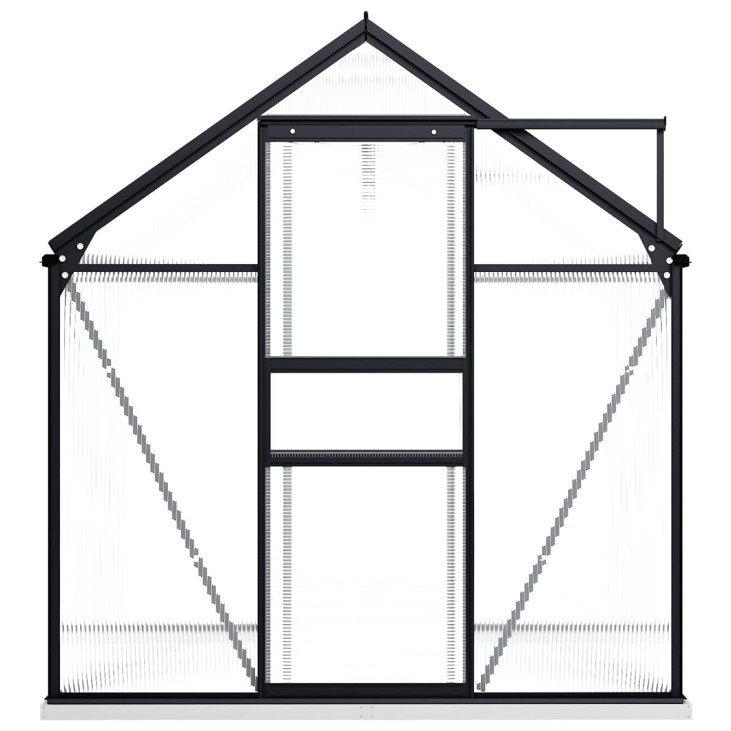 Greenhouse with Base Frame Anthracite Aluminium 3.61 m²