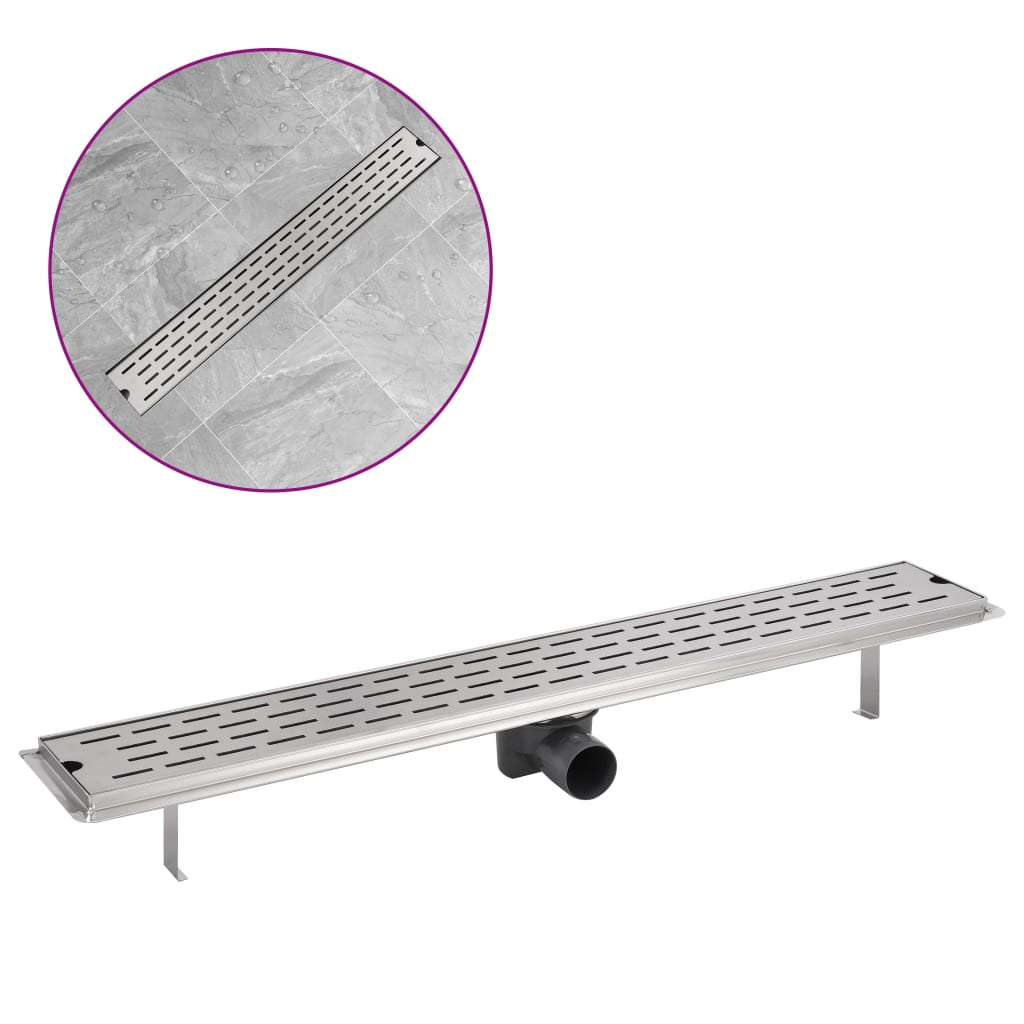 Linear Shower Drain Line 830x140 mm Stainless Steel