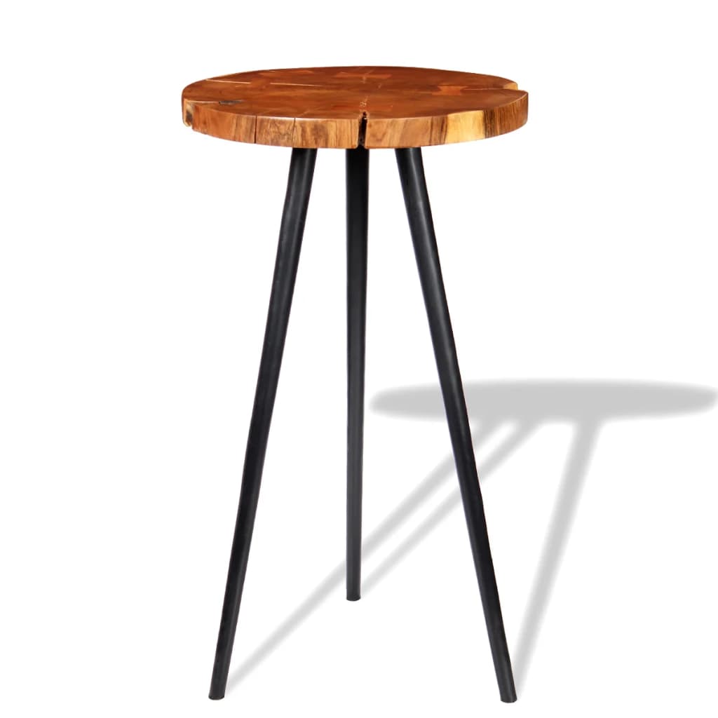 Log Bar Table Solid Acacia Wood (55-60)x110 cm