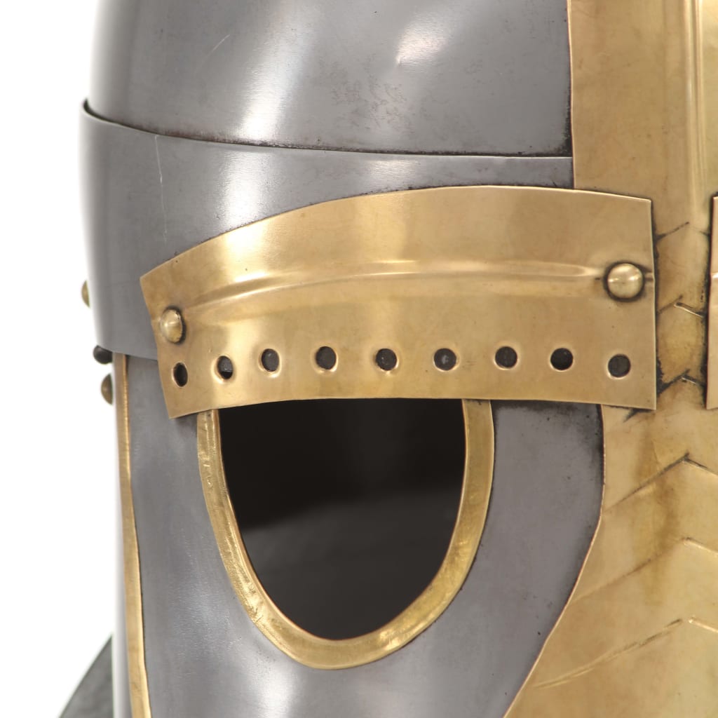 Medieval Helmet Antique Replica LARP Silver Steel