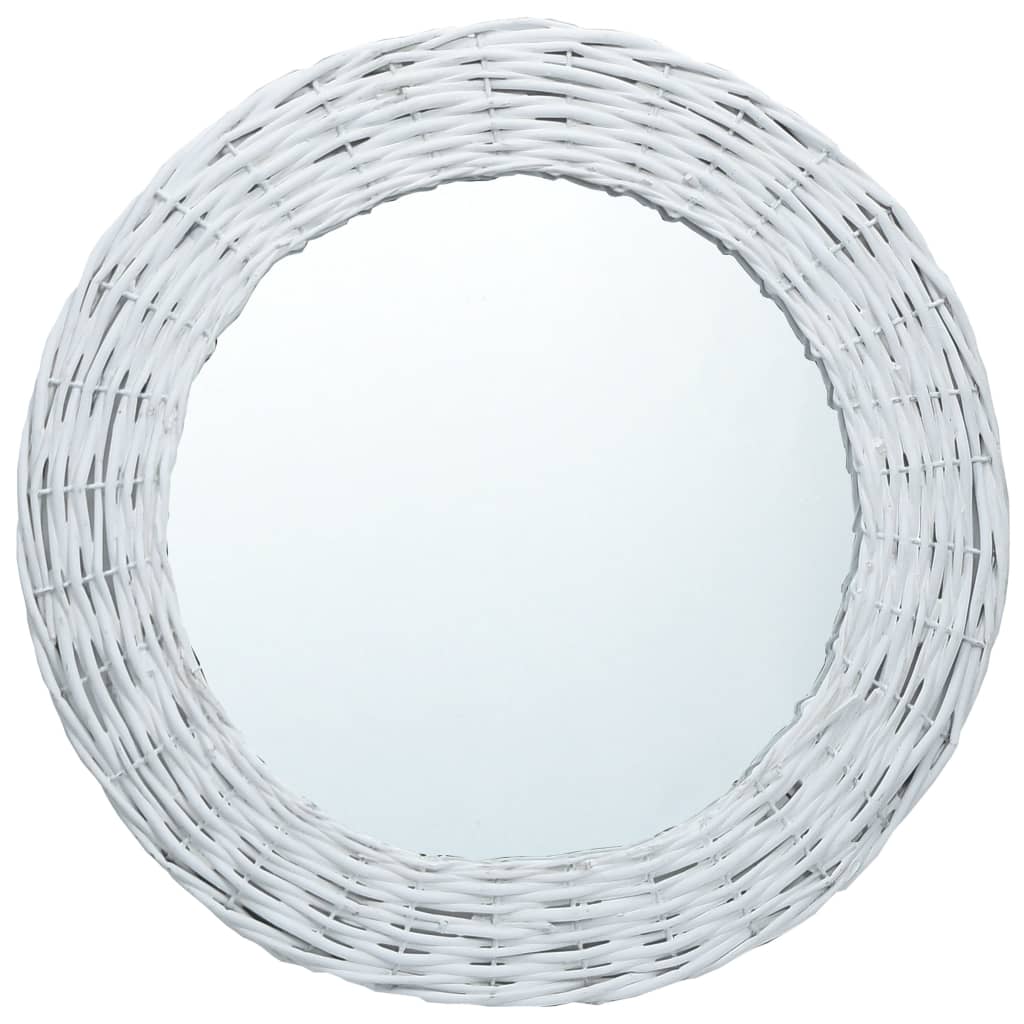 Mirror White 40 cm Wicker