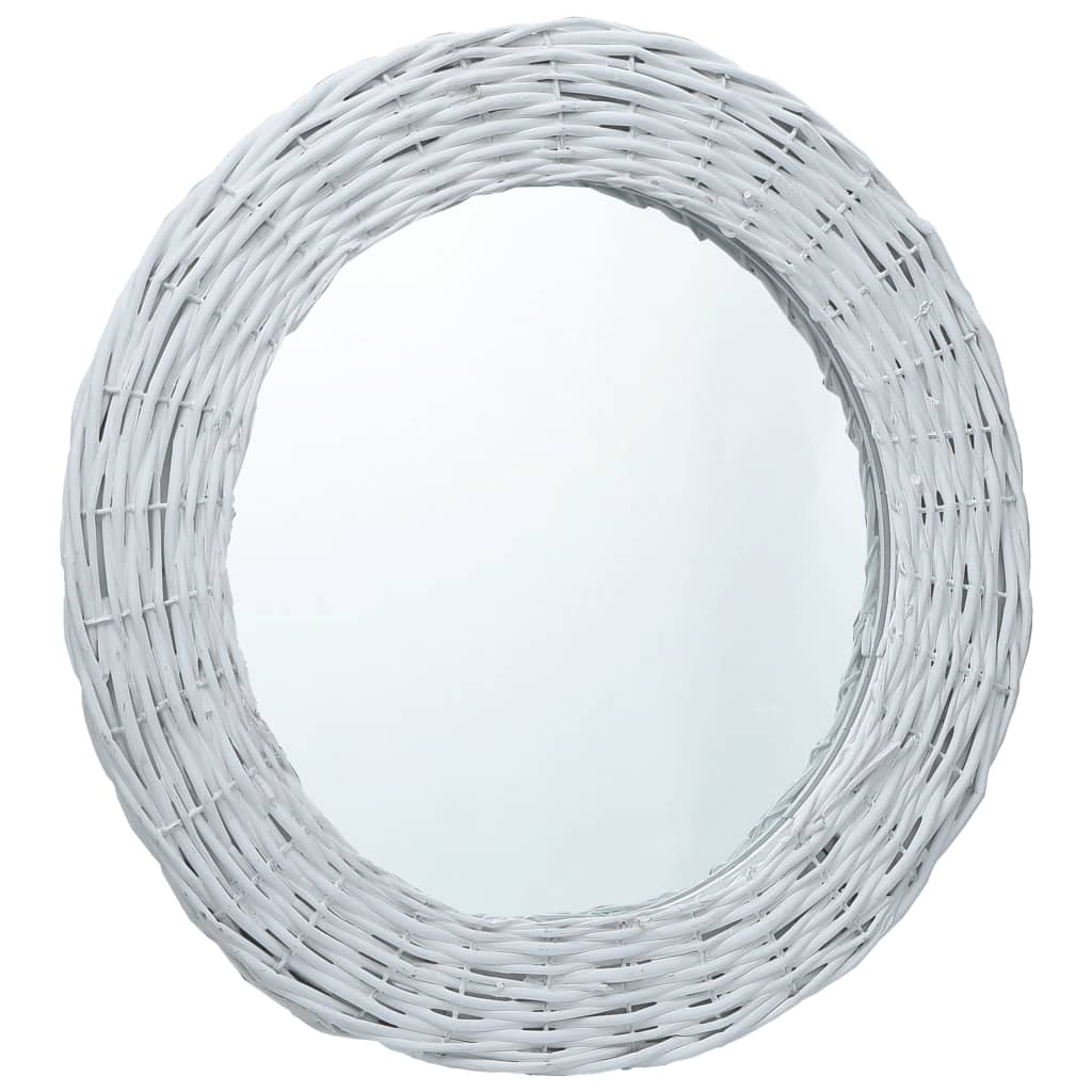 Mirror White 40 cm Wicker