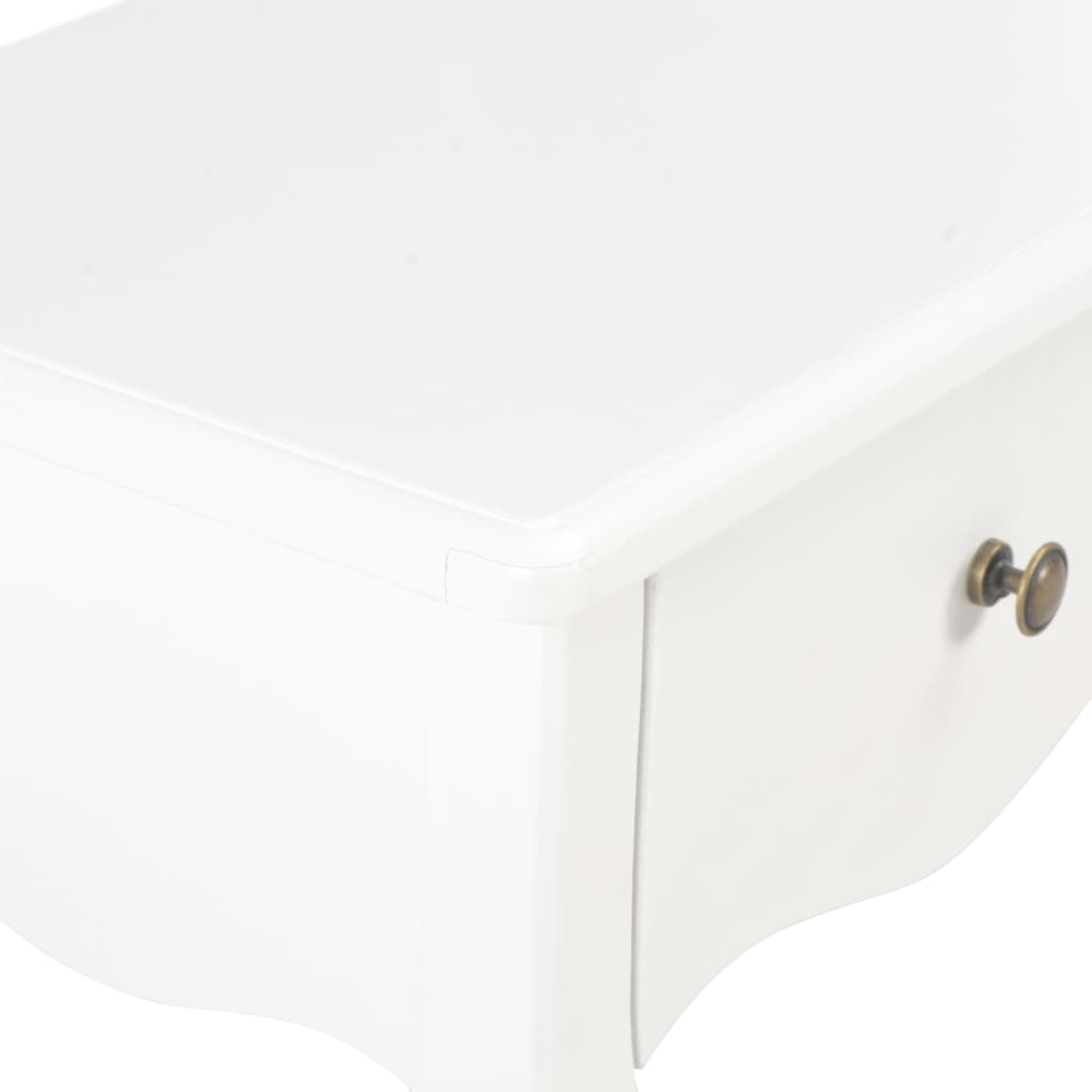 Nightstand White 40x30x50 cm Solid Pine Wood