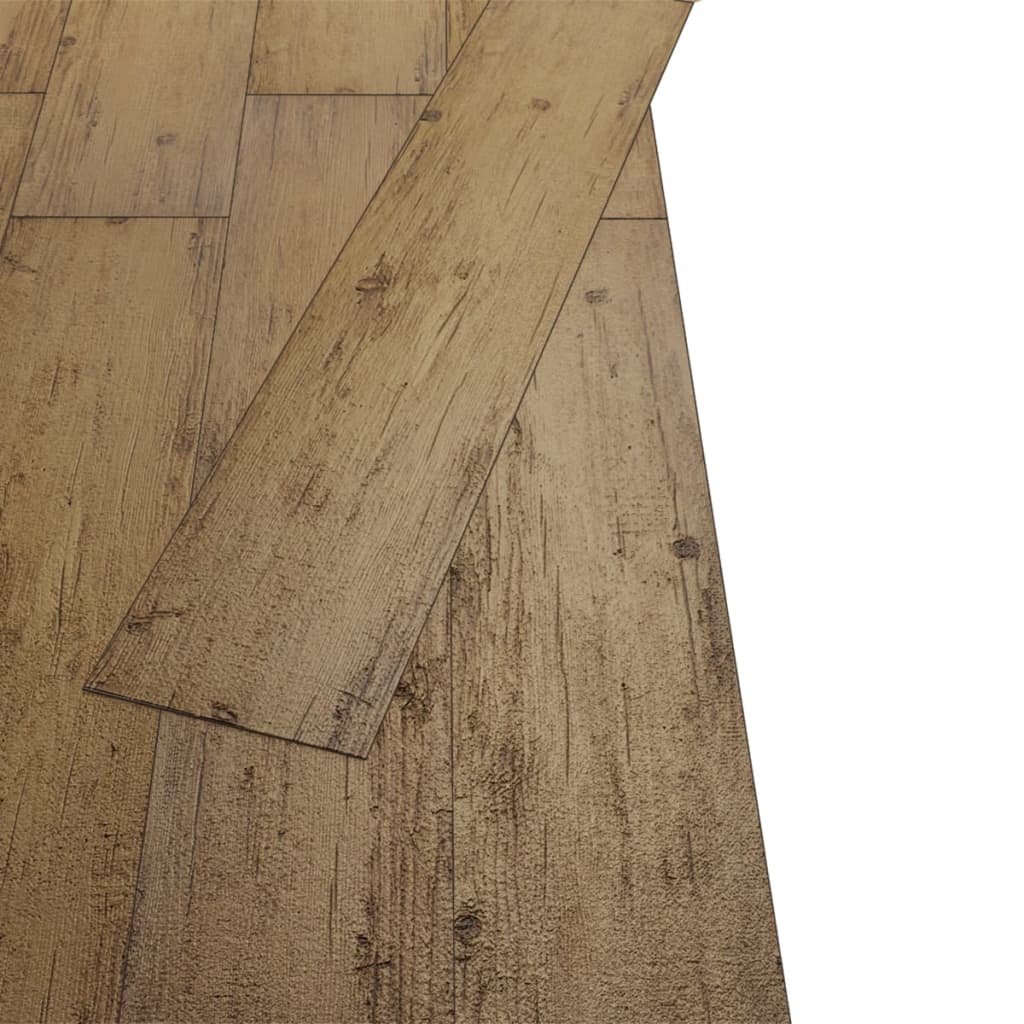 PVC Flooring Planks 4.46 m² 3 mm Walnut Brown
