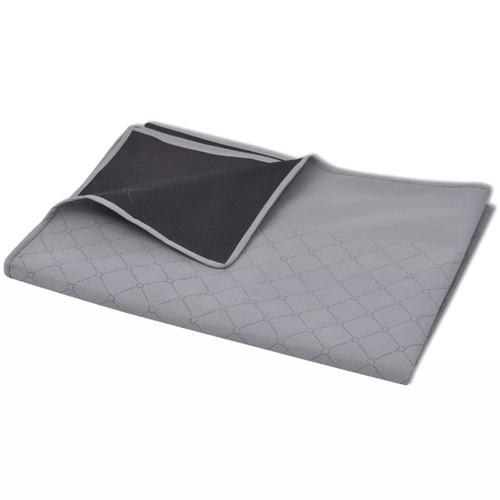 Picnic Blanket Grey and Black 100x150 cm