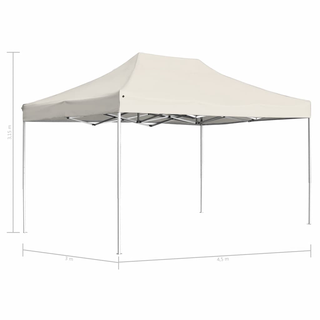 Professional Folding Party Tent Aluminium 4.5x3 m Cream