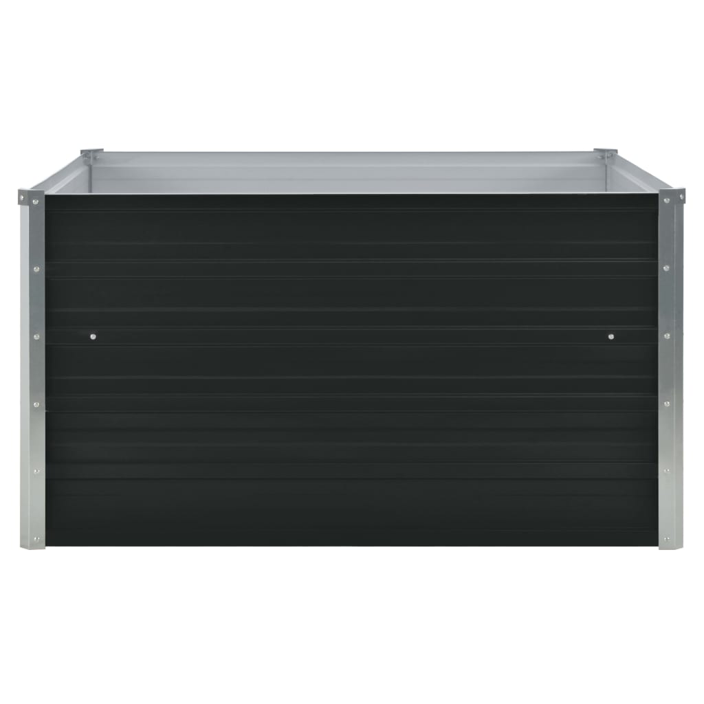 Raised Garden Bed 100x100x45 Cm Galvanised Steel Anthracite 11 Raised Garden Bed 100x100x45 cm Galvanised Steel Anthracite