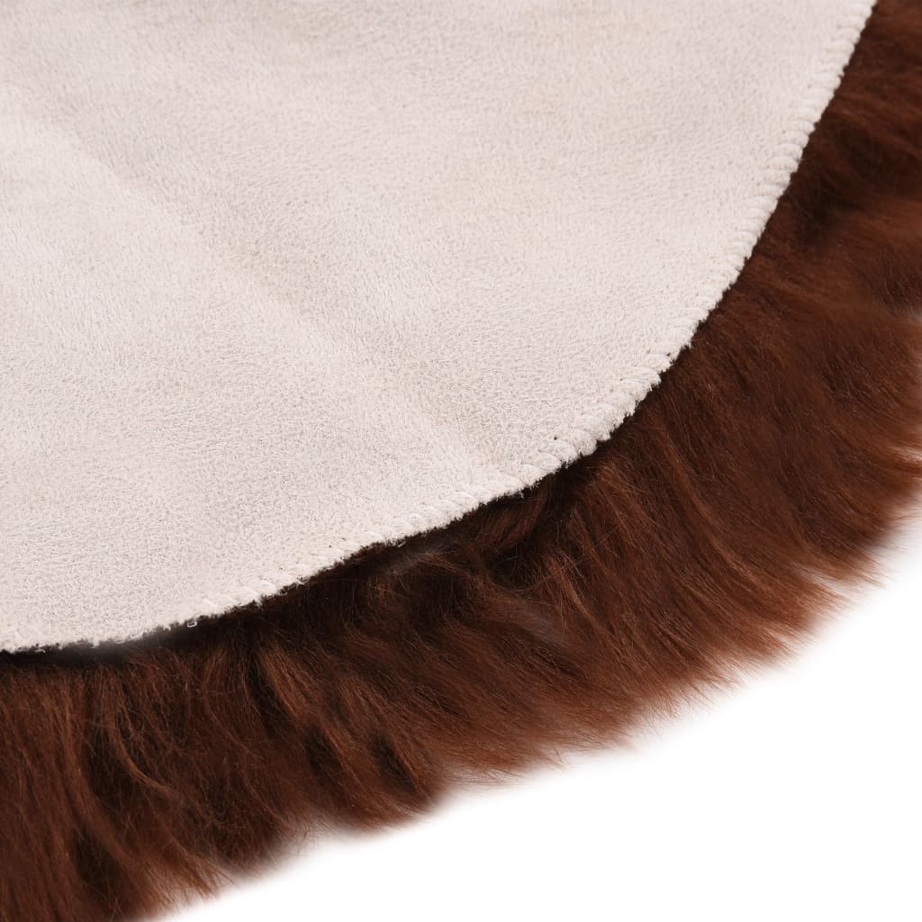 Rug 60x90 cm Faux Sheepskin Brown