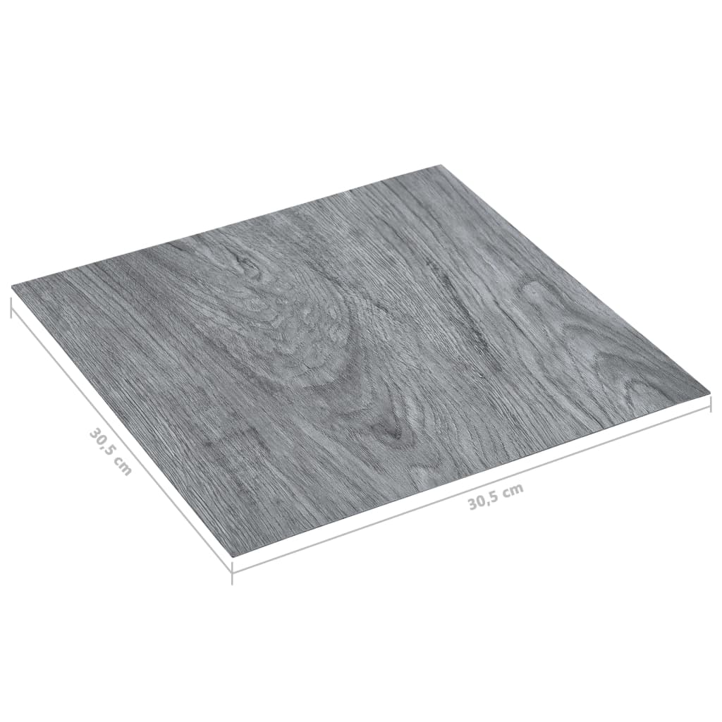 Self-adhesive Flooring Planks 5.11 m² PVC Light Grey