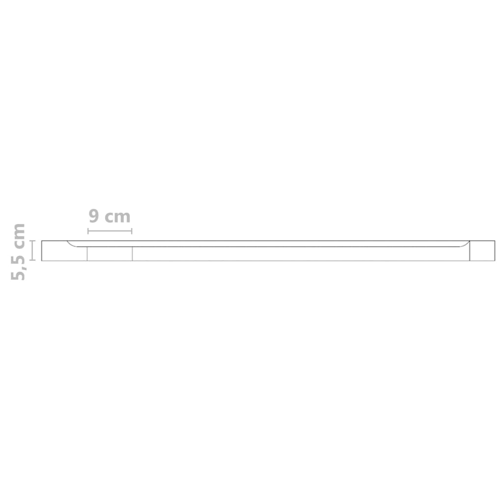 Shower Base Tray ABS Black 70x90 cm