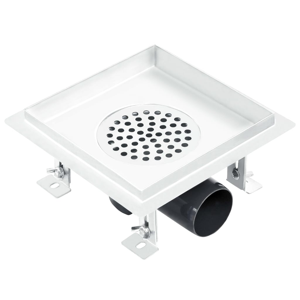 Shower Drain 15x15 cm Stainless Steel