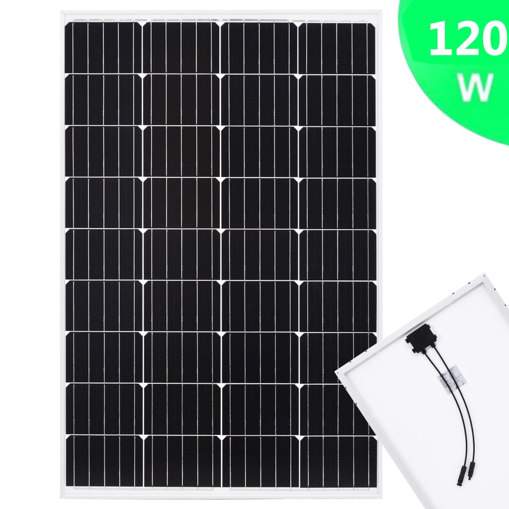 Solar Panel 120 W Monocrystalline Aluminium and Safety Glass